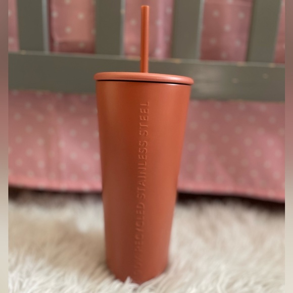NWT Starbucks 2024 Terracotta Brown/Orange Recycled Triangle SS Venti Tumbler - Picture 8 of 12